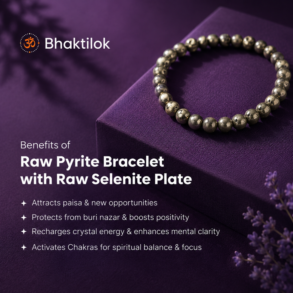 Raw Pyrite Bracelet — styled view